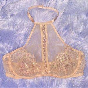 VS Very Sexy High Neck Lace Up Bralette Bra